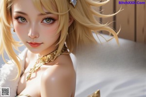 a sexy anime girl with big tits posing for the camera