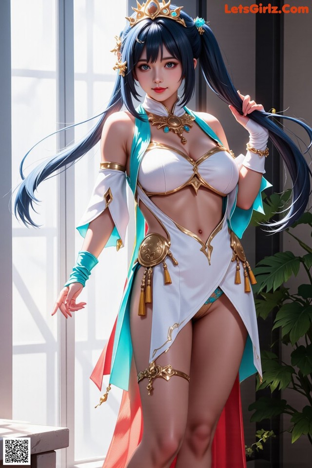 Hentai - Under the Radiance of Celestial Grace Set.1 20250106 Part 10 No.d77ec8 A woman in a bikini with a crown on her head.
